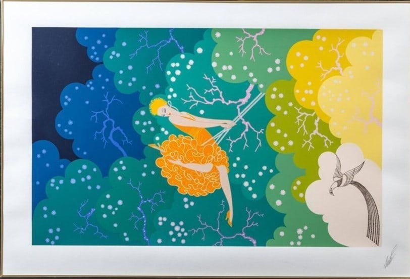 Certificate No Frame ERTE The Swing Serigraph Hand Signed with ED L/ L (1 of 6)