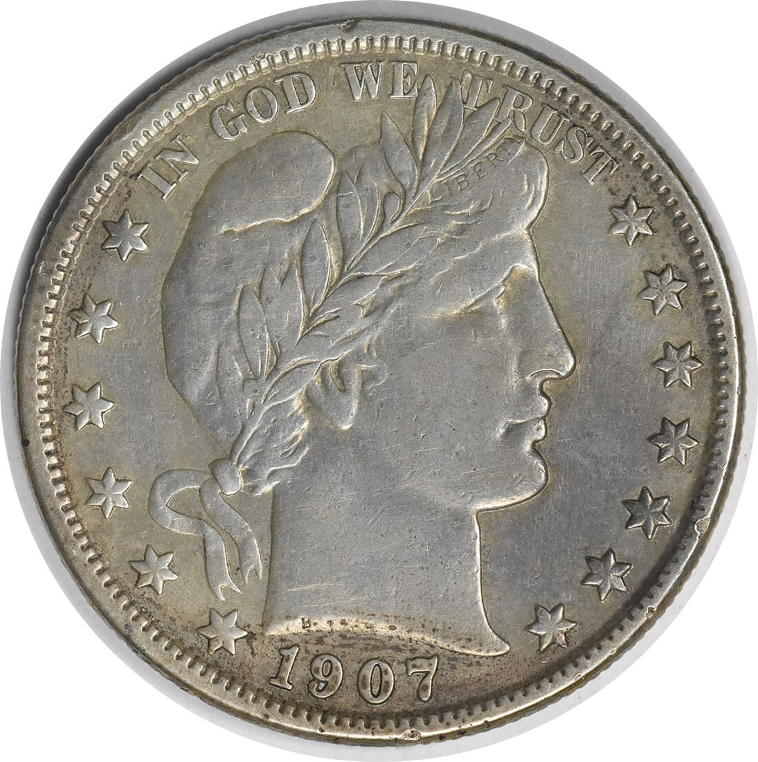 Uncertified 1907-S/ S Barber Silver Half Dollar RPM1 EF (1 of 2)