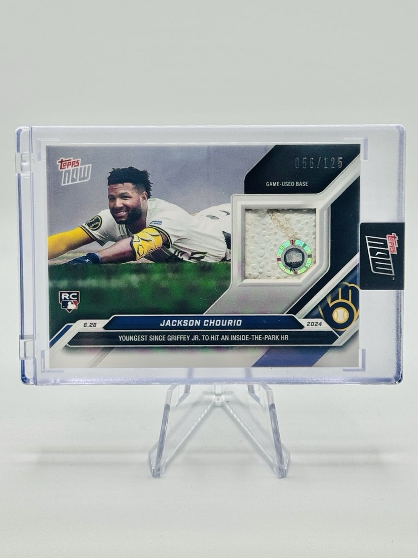 125 2024 TOPPS NOW GAME- BASE RELIC #349A JACKSON CHOURIO ROOKIE/ (1 of 2)