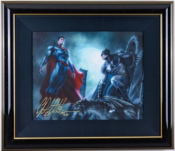 Framed Gabriele Dell'Otto Batman Superman Signed Piezograph 2/ 200 (1 of 5)