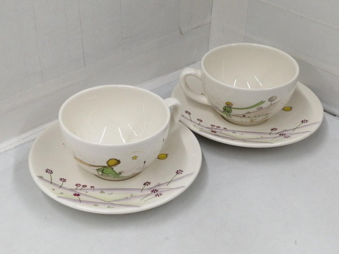 Tableware Gien Le Petit Prince Cup and Saucer Set of 2 Porcelain Collectible (1 of 8)