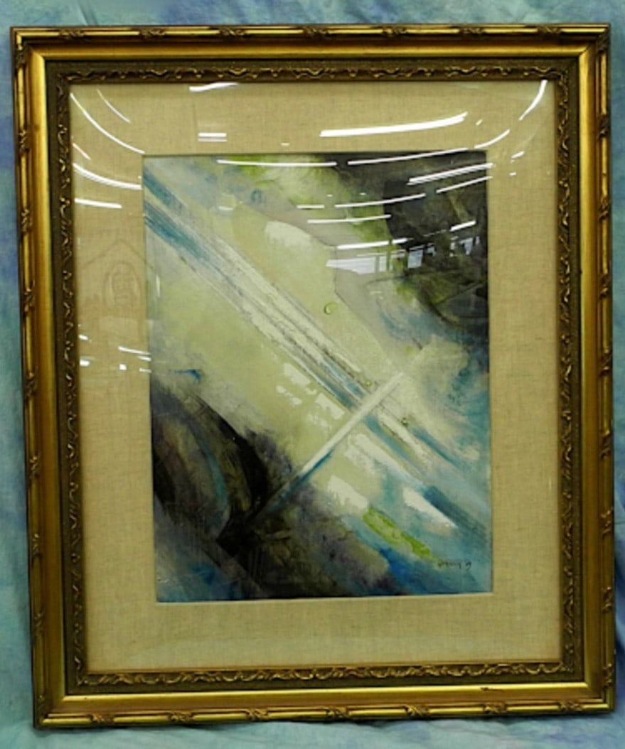 Framed Olga Starkova 1989 Oil Painting Abstract F8 Signed (1 of 10)