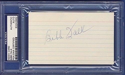 133018 Bibb Falk Texas Longhorns Signed/ Autographed 3x5 Index Card PSA/ DNA (1 of 1)