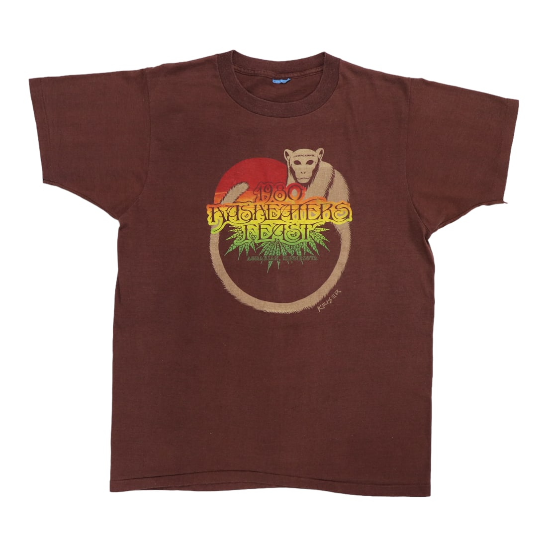 Shirt 1980 Hasheaters Feast: Shirt 1980 Hasheaters Feast This listing features Shirt 1980 Hasheaters Feast. Item specifics are provided below. Item Specifics: Era: 1980s Color: Brown Material: 50/50 Poly/Cotton Tag Size: Unreadab