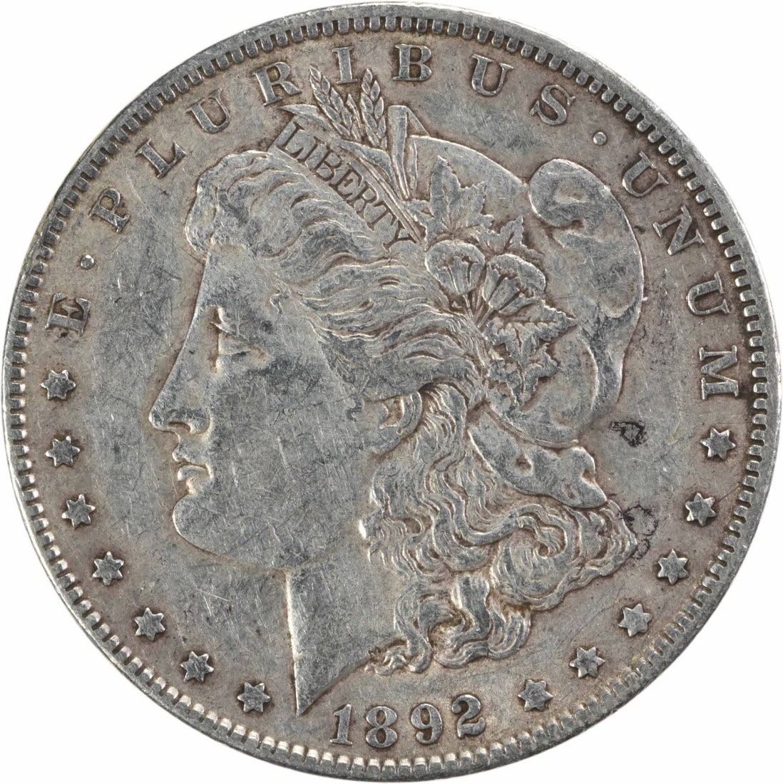 Uncertified 1892 Morgan Silver Dollar EF (1 of 2)