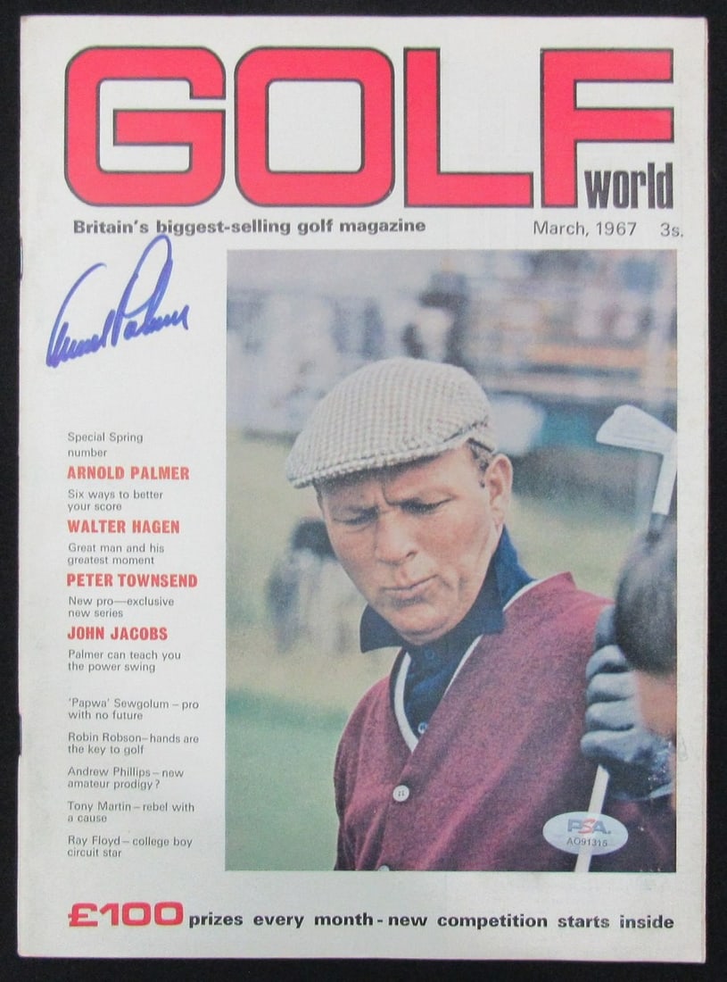 196517 Arnold Palmer Signed/ Autographed March 1967 Golf World Magazine PSA (1 of 4)