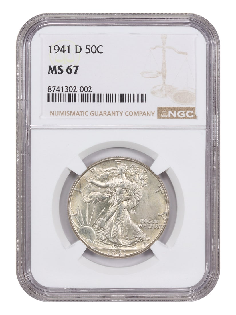 Walking Liberty Half Dollar - 1941-D 50C NGC MS67 (1 of 4)