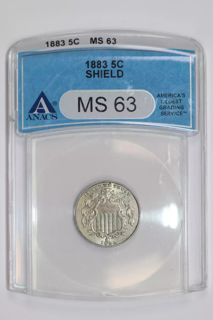 MS63 1883 SHIELD NICKEL ANACS (1 of 2)