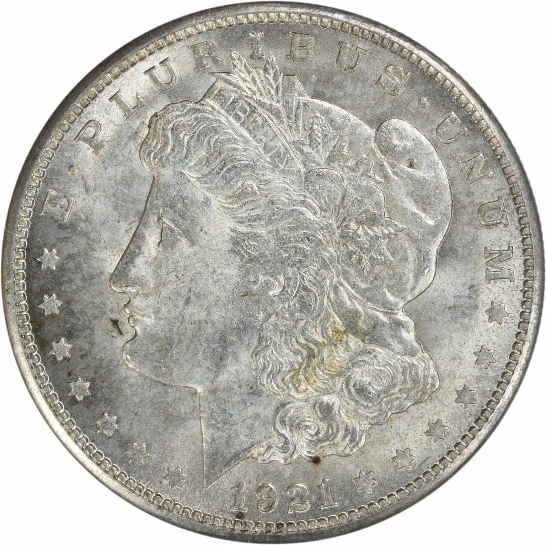 Uncertified 1921-S Morgan Silver Dollar BU (1 of 2)