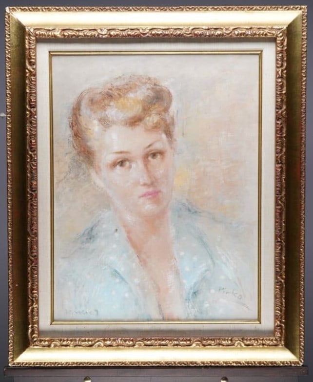 Hungarian Contemporary Female Artist - Antal Jancsek "Lady" Signed Oil Painting: Hungarian Contemporary Female Artist - Antal Jancsek "Lady" Signed Oil Painting This listing features Hungarian Contemporary Female Artist - Antal Jancsek "Lady" Signed Oil Painting. Item specifics ar