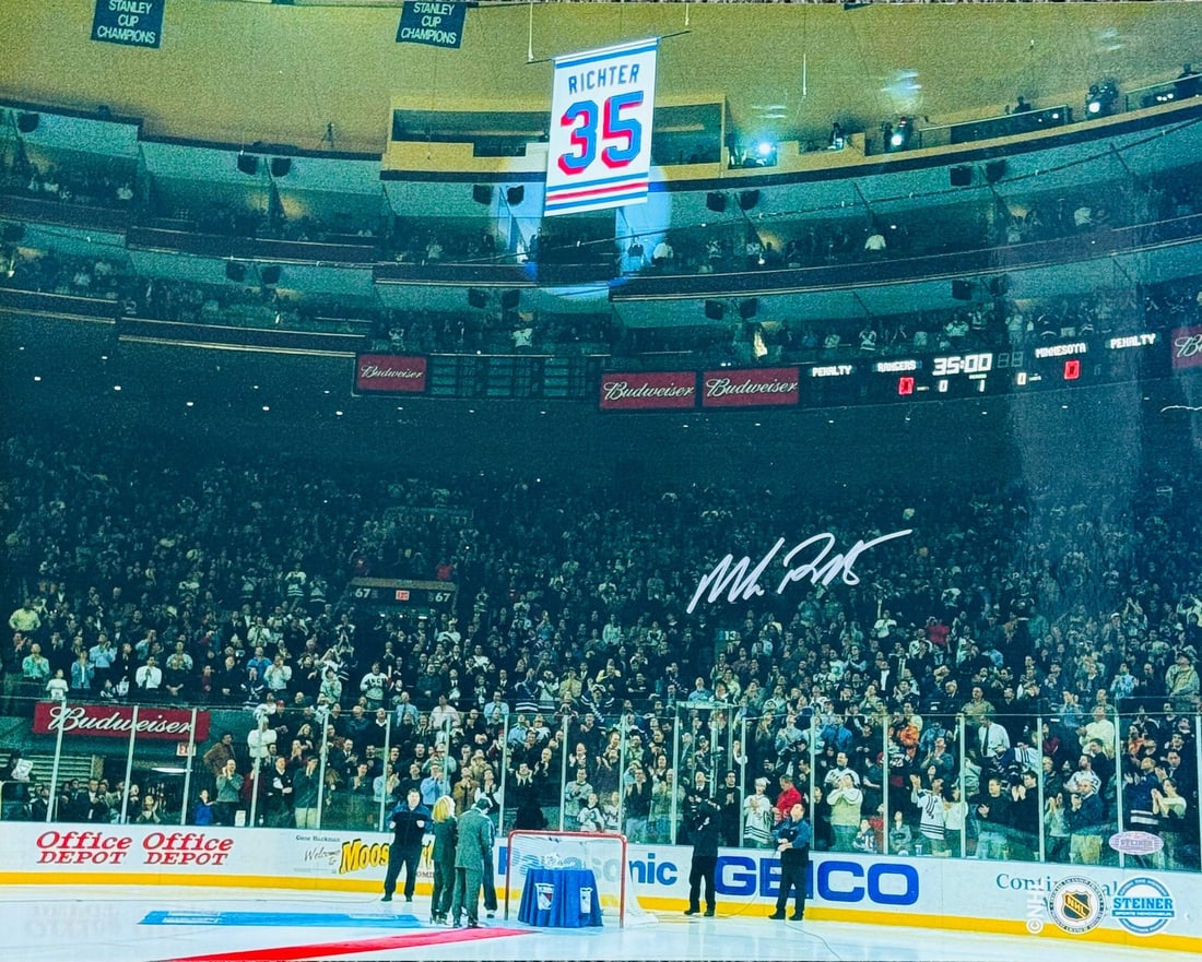 (Steiner) Mike Richter Autographed Retirement 16x20 Hockey Photo (1 of 3)