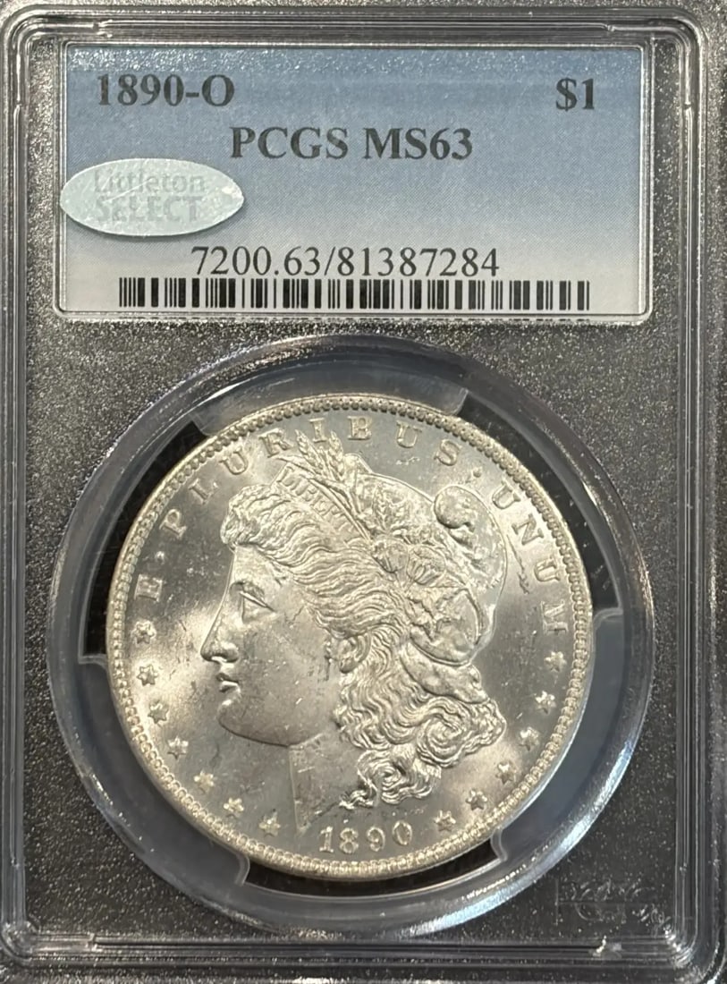 MS63 1890-O MORGAN DOLLAR PCGS: MS63 1890-O MORGAN DOLLAR PCGS This listing features MS63 1890-O MORGAN DOLLAR PCGS. Item specifics are provided below. Item Specifics: Certification: PCGS Composition: Silver Grade: MS 63 Year: 1890