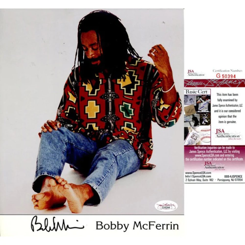 JSA Bobby McFerrin Signed 8x10 Photo: JSA Bobby McFerrin Signed 8x10 Photo This listing features JSA Bobby McFerrin Signed 8x10 Photo. Item specifics are provided below. Item Specifics: Brand: James Spence Authentication (JSA) This item