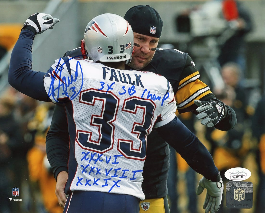XXXVIII & XXXIX" Autographed 8x10 Photo (JSA) - Kevin Faulk "3x SB Champ - XXXVI: XXXVIII & XXXIX" Autographed 8x10 Photo (JSA) - Kevin Faulk "3x SB Champ - XXXVI This listing features XXXVIII & XXXIX" Autographed 8x10 Photo (JSA) - Kevin Faulk "3x SB Champ - XXXVI. Item specifics
