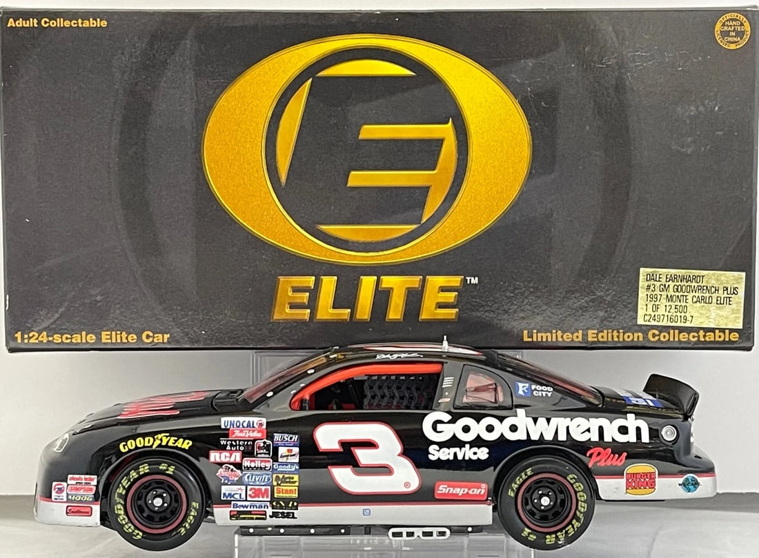 Car Dale Earnhardt Unsigned 1997 Monte Carlo Elite 1: 24 Scale Die Cast (1 of 2)