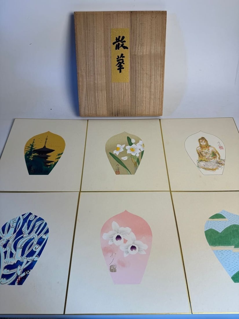 Flowers - Tomikichiro Tokuriki Sange Woodblock Print Set of 6 Pagoda - Buddha: Flowers - Tomikichiro Tokuriki Sange Woodblock Print Set of 6 Pagoda - Buddha This listing features Flowers - Tomikichiro Tokuriki Sange Woodblock Print Set of 6 Pagoda - Buddha. Item specifics are pr
