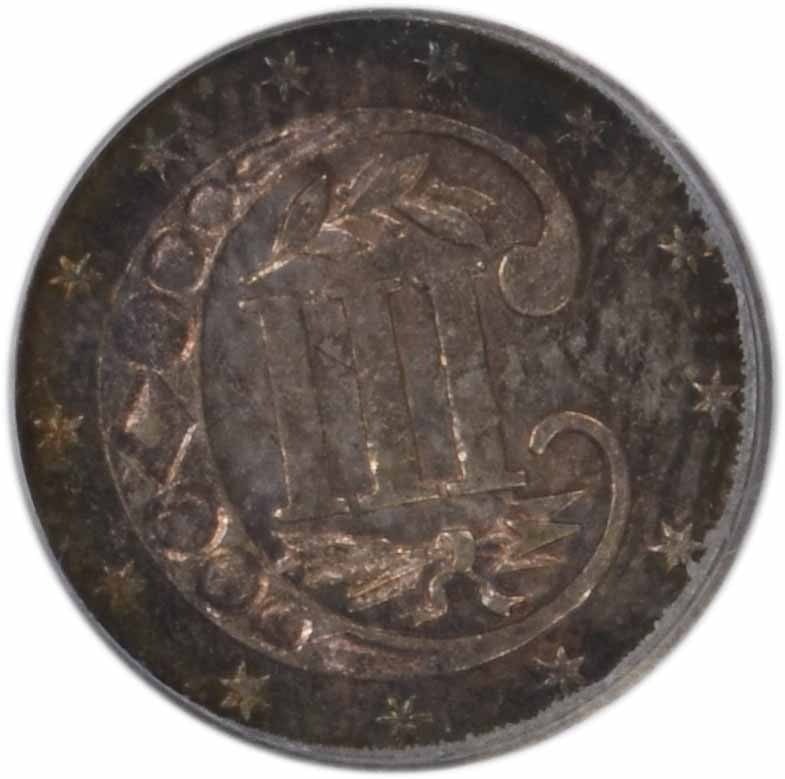 PCGS 1865 Three Cent Silver MS63 - 3