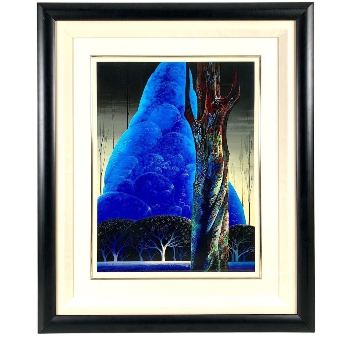 Framed Eyvind Earl Blue Nocturne Serigraph Print 66/ 100 Hand-Signed (1 of 8)