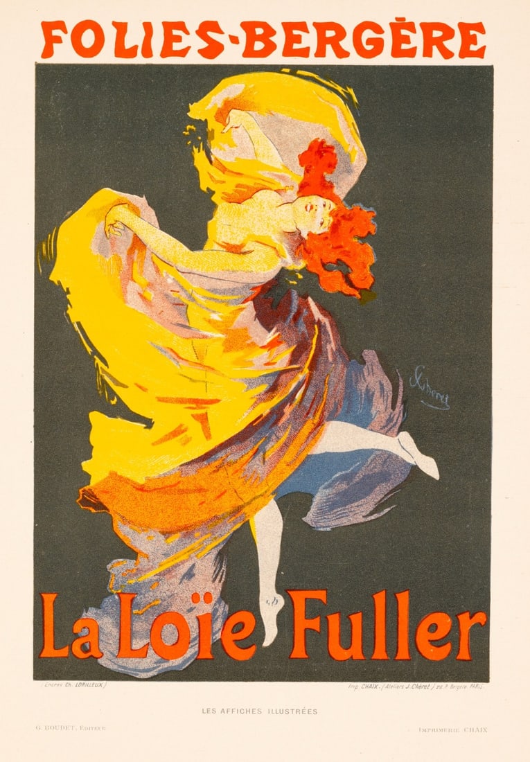 Rare La Loie Fuller Jules Cheret Les Affiches Illustrees 1896 Serpentine Danse (1 of 3)