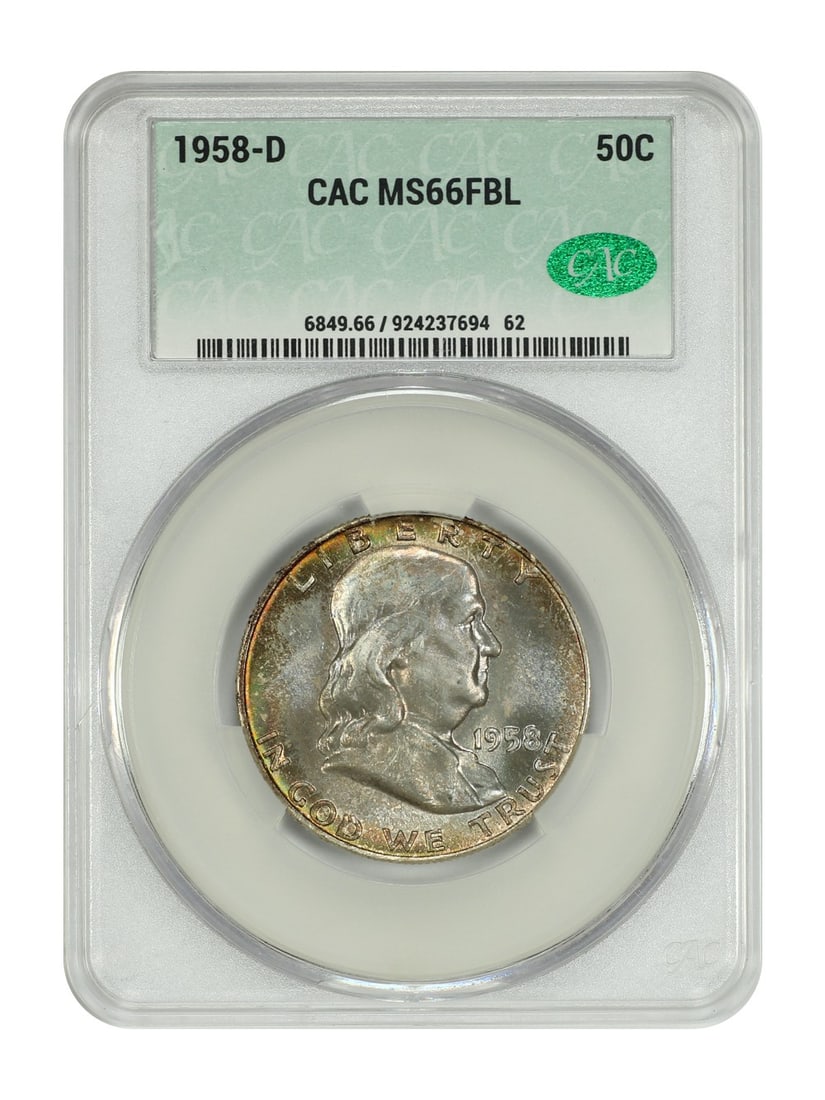 Franklin Half Dollar - 1958-D 50C CACG MS66FBL (1 of 4)