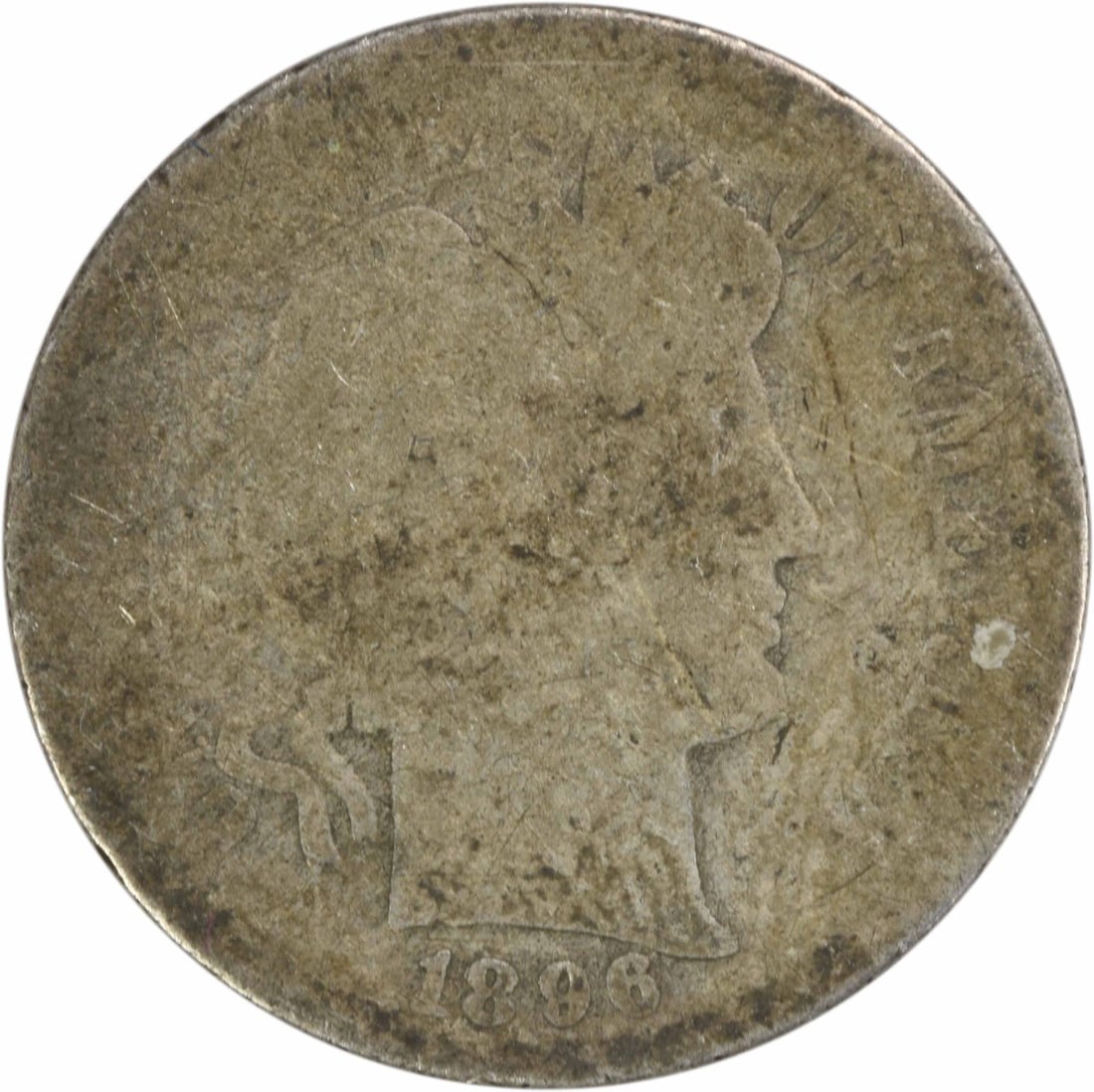 Uncertified 1896-S Barber Silver Dime AG (1 of 2)