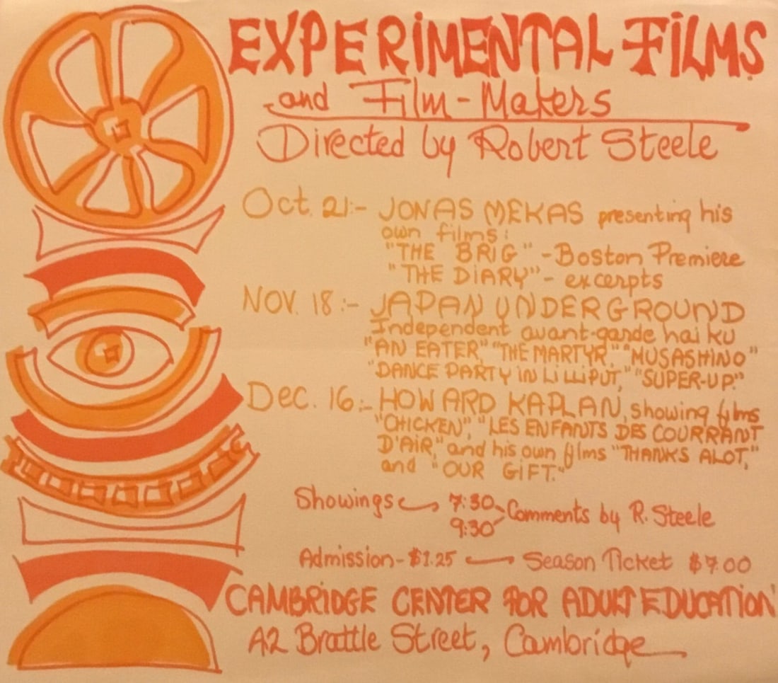 Steele Experimental Films and Film Makers Vintage Poster Directed by Robert: Steele Experimental Films and Film Makers Vintage Poster Directed by Robert This listing features Steele Experimental Films and Film Makers Vintage Poster Directed by Robert. Item specifics are provid