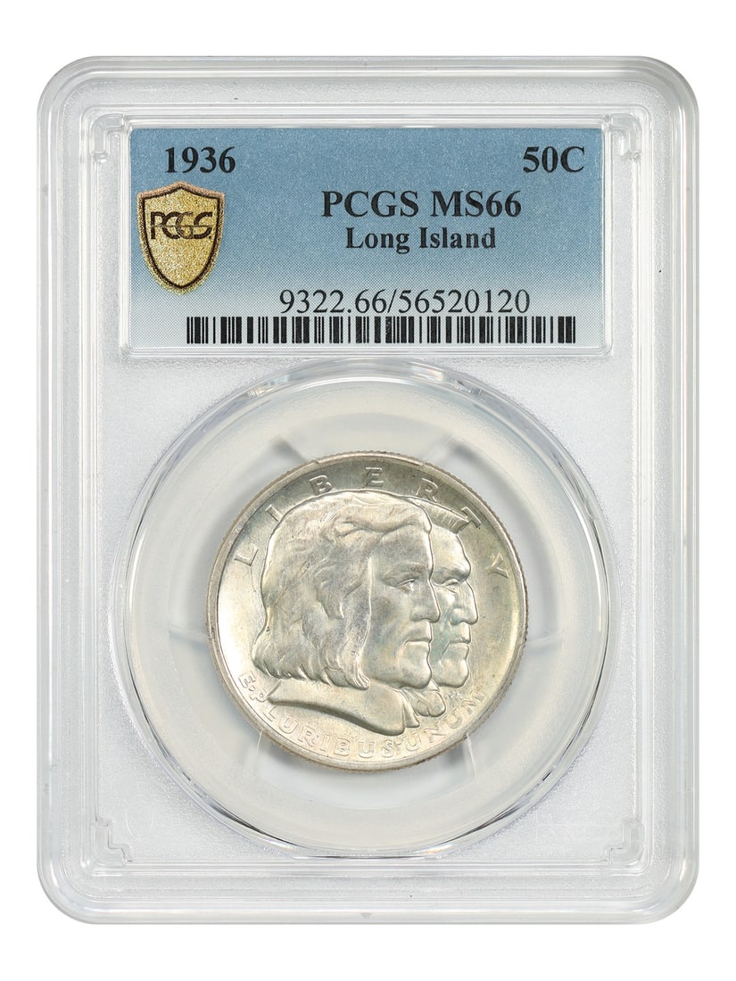 Classic Silver Commemorative - 1936 50C Long Island PCGS MS66: Classic Silver Commemorative - 1936 50C Long Island PCGS MS66 This listing features Classic Silver Commemorative - 1936 50C Long Island PCGS MS66. Item specifics are provided below. Item Specifics: Ce