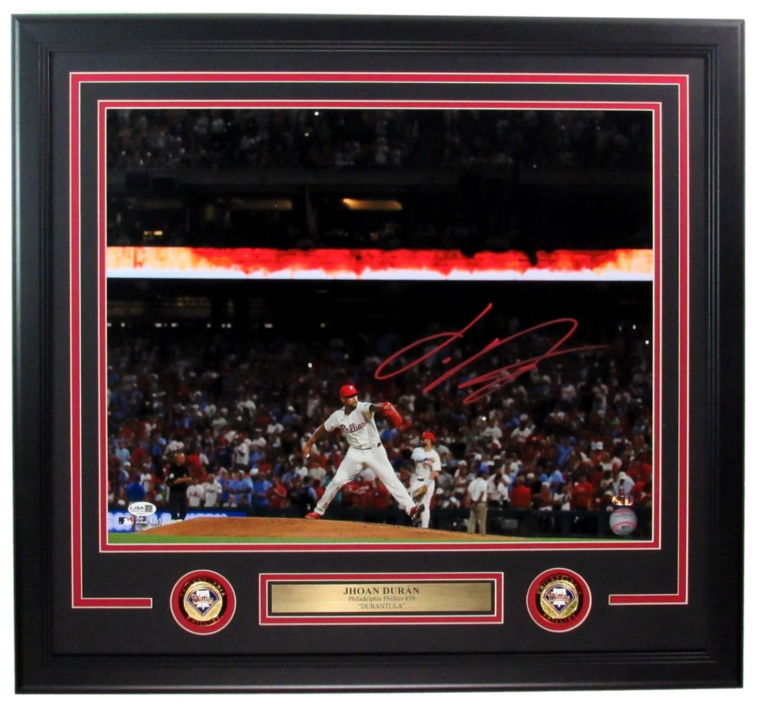 200890 Jhoan Duran Signed/ Auto 16x20 Photo Philadelphia Phillies Framed JSA (1 of 5)