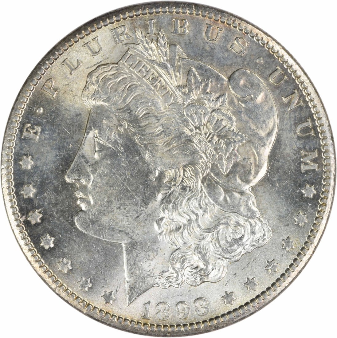 Uncertified 1898-S Morgan Silver Dollar BU (1 of 2)