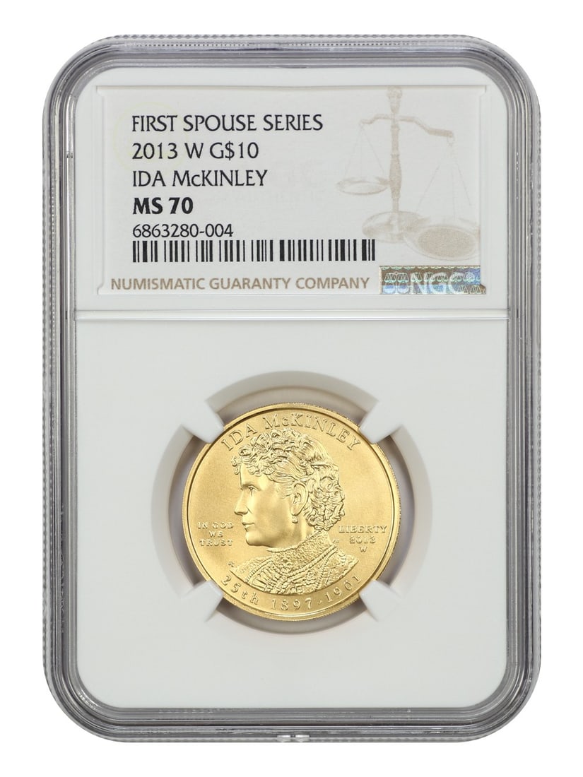 First Spouses - 2013-W $10 Ida McKinley NGC MS70 (1 of 4)