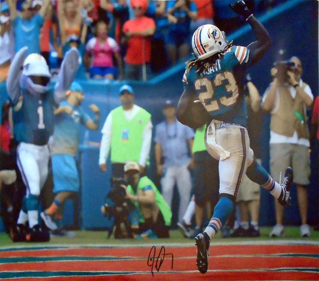 (JSA) Jay Ajayi Autographed Scoring a Touchdown vs The Buffalo Bills 16x20 Photo (1 of 1)