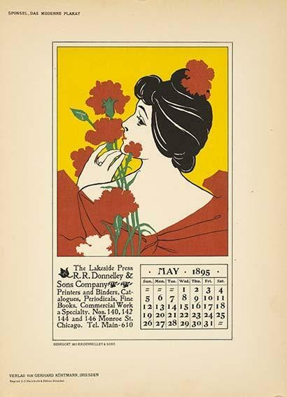 Lithograph Lakeside Press By Donnekeley Das Moderne Plakat 1897 Original Stone (1 of 1)