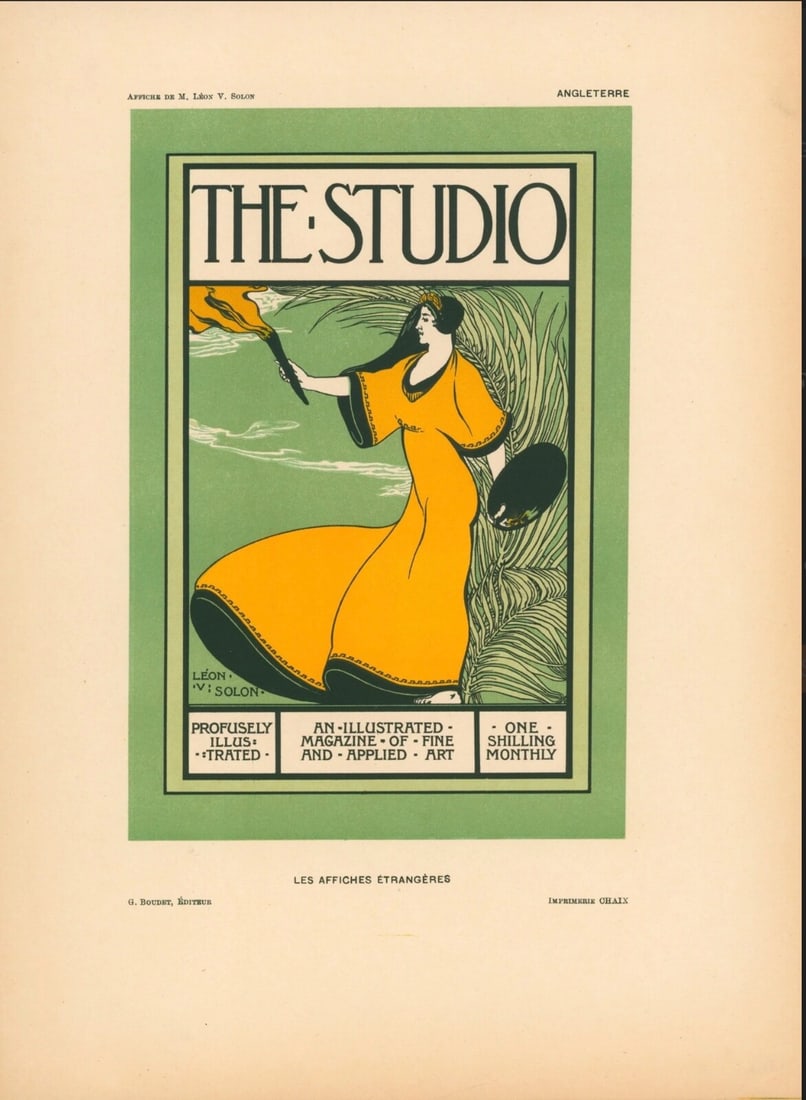 1897 Les Affiches Etrangeres Leon Solon The Studio (1 of 1)