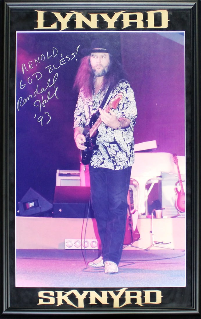 Photo Randall Hall Autographed Framed 20x32 Lynyrd Skynyrd (1 of 1)
