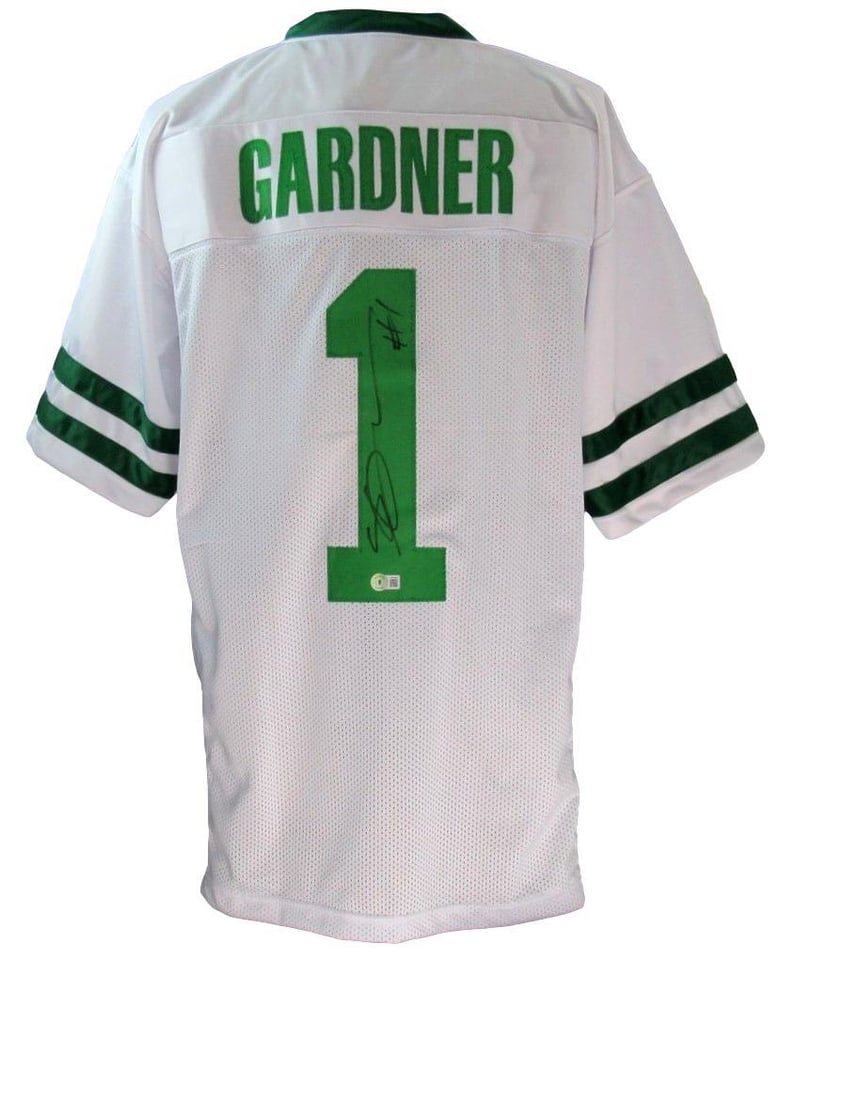 186599 Ahmad "Sauce" Gardner Signed White Custom Football Jersey Jets Beckett (1 of 5)