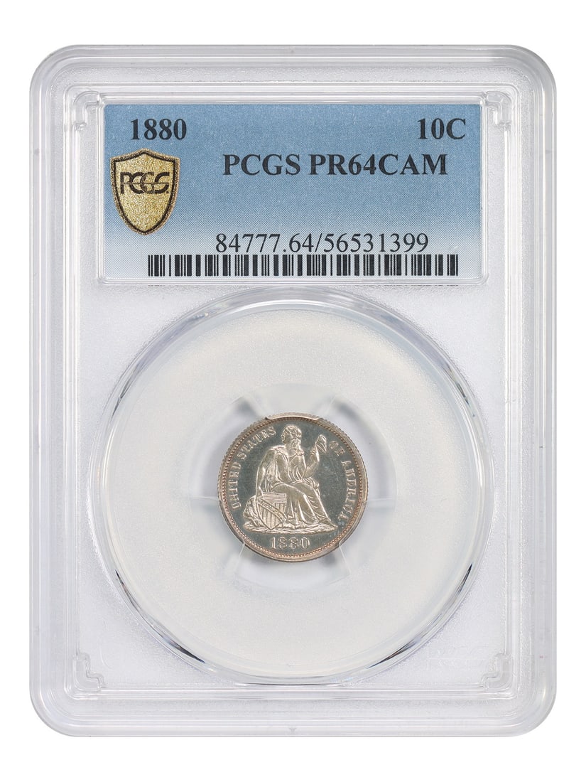 Liberty Seated Dime - 1880 10C PCGS PR64CAM (1 of 6)