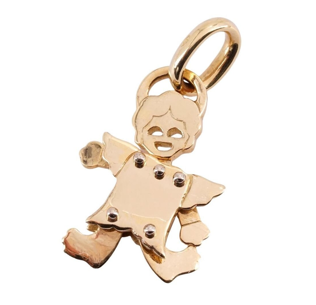 Top Pomellato Articulated Movable Angel 18k Gold Pendant Charm Necklace: Top Pomellato Articulated Movable Angel 18k Gold Pendant Charm Necklace This listing features Top Pomellato Articulated Movable Angel 18k Gold Pendant Charm Necklace. Item specifics are provided below