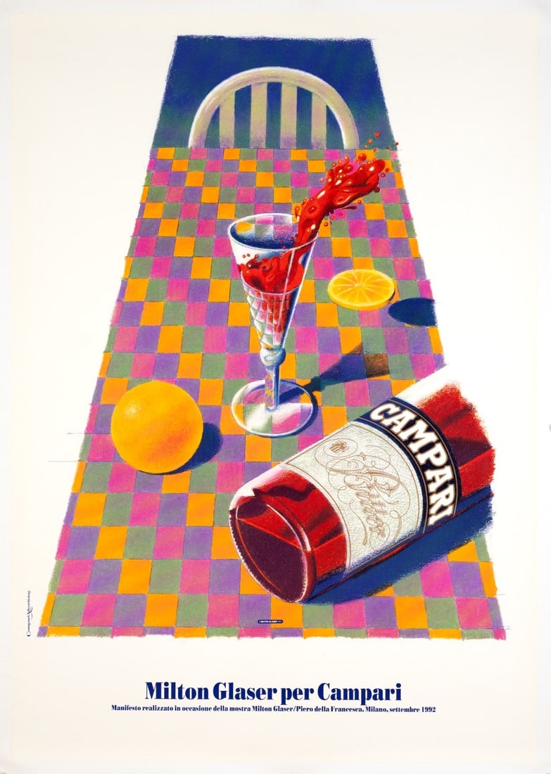 Printing Milton Glaser Campari 1992 Limited Edition Print Serigraph (1 of 3)