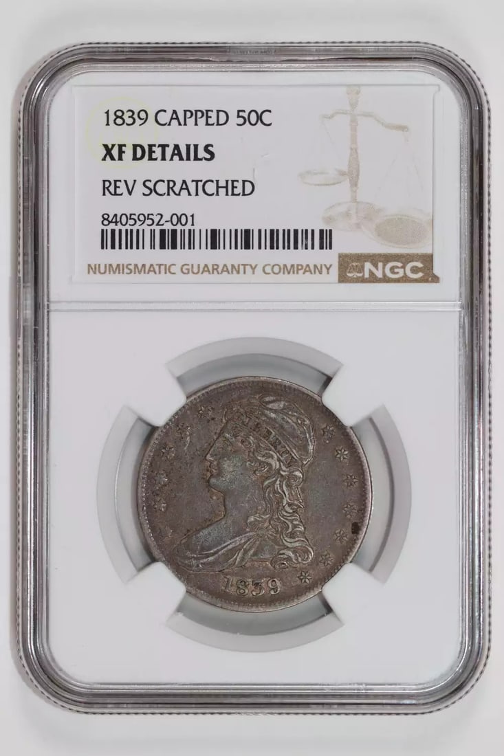 DETAILS 1839 CAPPED BUST HALF DOLLAR NGC XF (1 of 2)