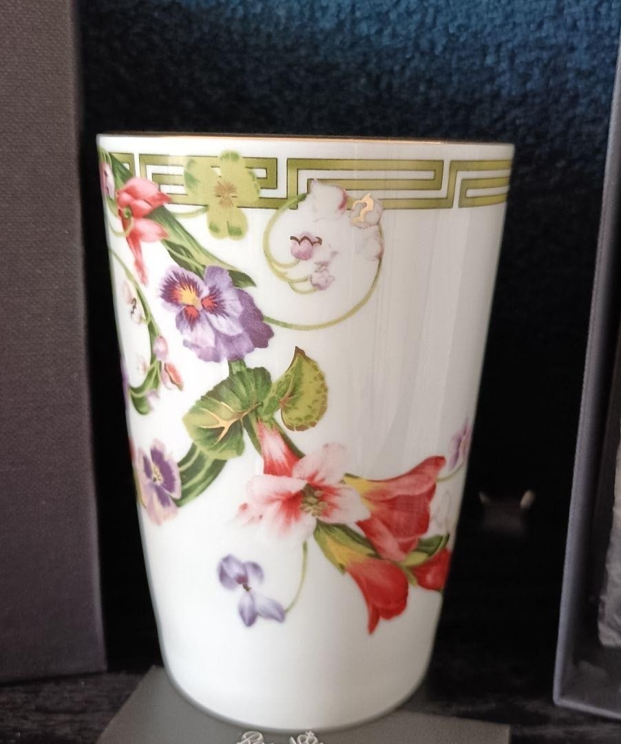 Collectible Rosenthal Flower Fantasy Versace Tumbler Mug Cup Porcelain With Box (1 of 9)