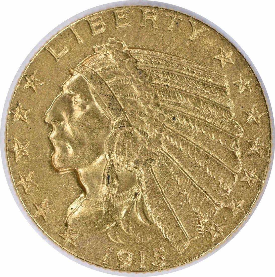 Uncertified 1915 $5 Gold Indian AU (1 of 2)