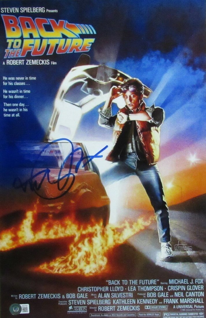173654 Michael J Fox Autographed 11x17 Poster "Back To The Future" Beckett (1 of 3)