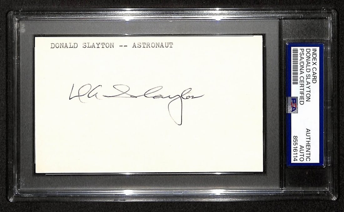 197805 Donald Slayton Signed/ Autographed 3x5 Index Card Astronaut PSA/ DNA: 197805 Donald Slayton Signed/ Autographed 3x5 Index Card Astronaut PSA/ DNA This listing features 197805 Donald Slayton Signed/ Autographed 3x5 Index Card Astronaut PSA/ DNA. Item specifics are provid