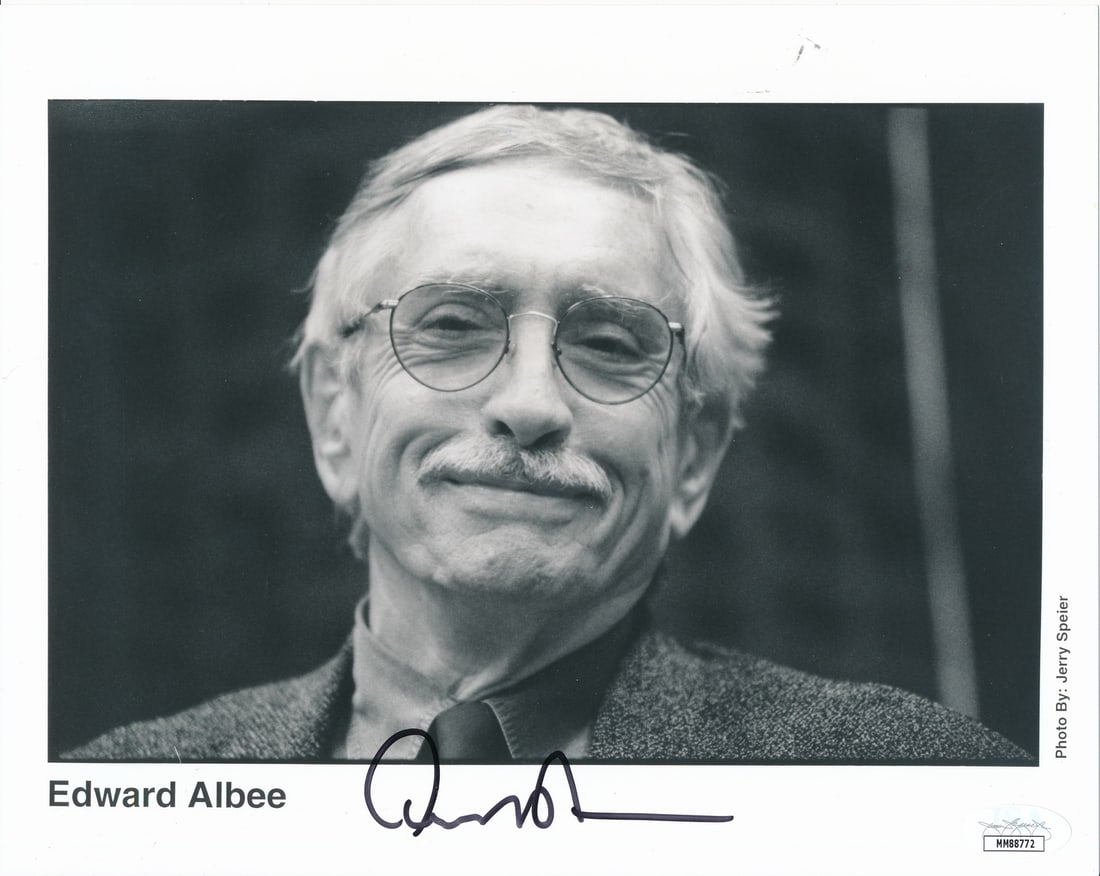 159914 Edward Albee Playwright Signed/ Autographed 8x10 B/ W Photo JSA (1 of 2)
