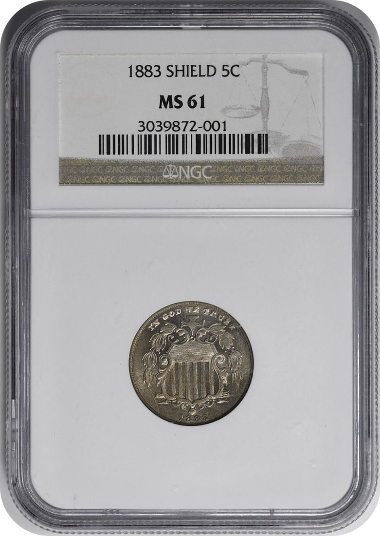 NGC 1883 Shield Nickel MS61 (1 of 2)