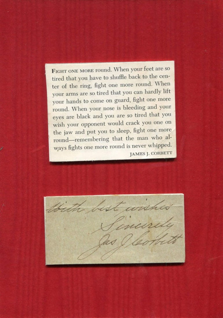 (JSA) James Corbet Autographed Cut (1 of 2)