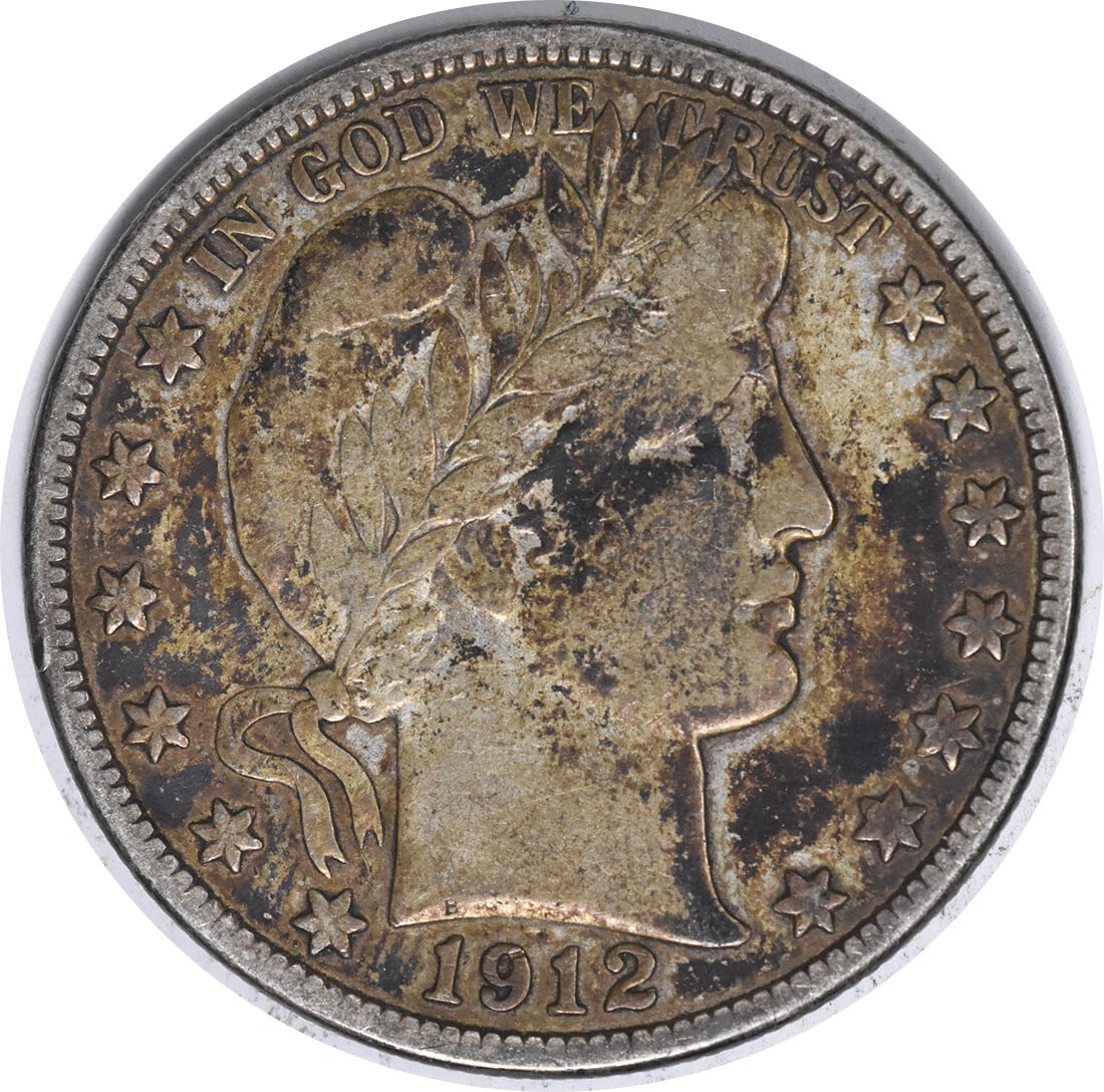 Uncertified 1912-D Barber Silver Half Dollar VF (1 of 2)