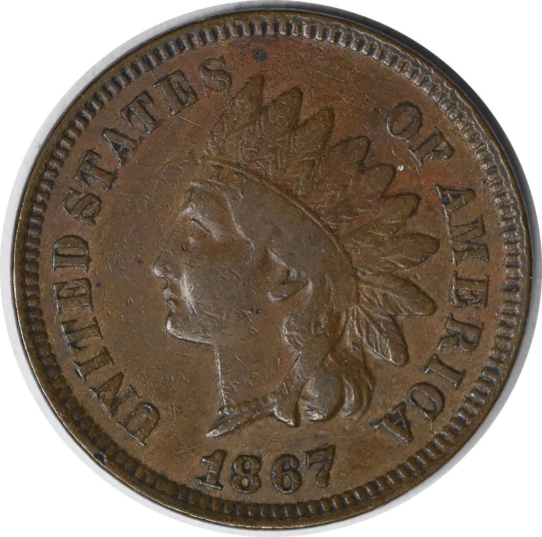 Uncertified 18/ 1867 Indian Cent FS-302 S-4 VF (1 of 2)