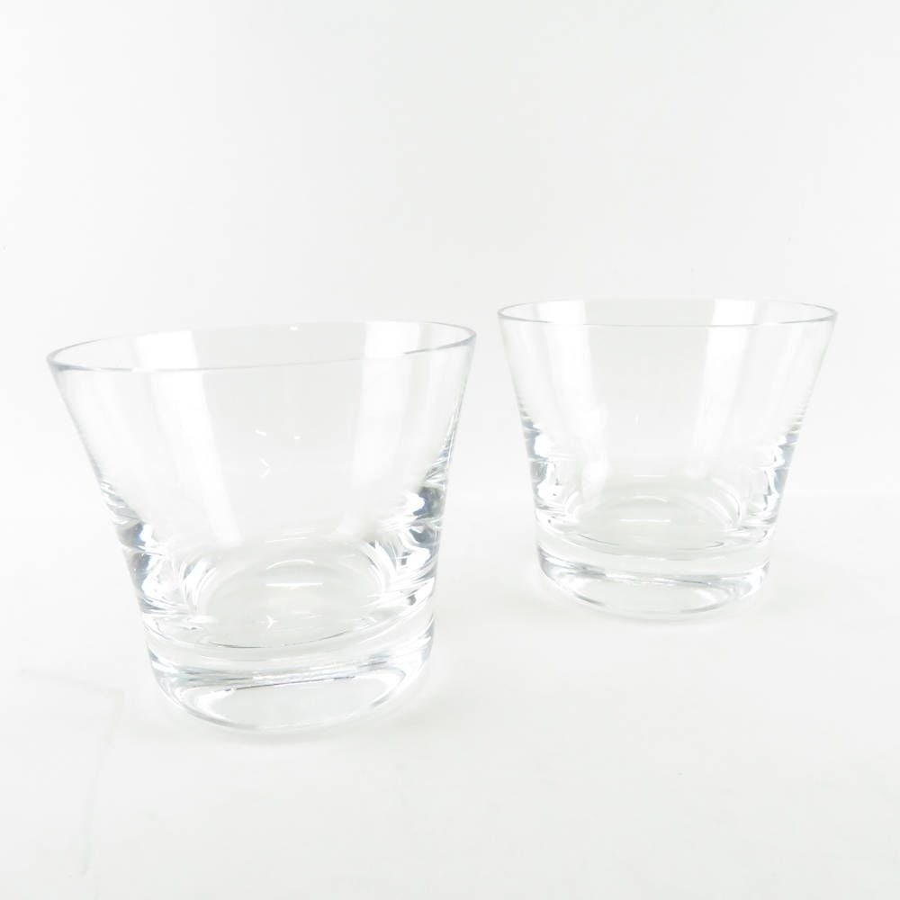 Excellent Baccarat Alpha Rock Glass Tumbler Pair Set of 2 Old Fashioned Crystal (1 of 6)