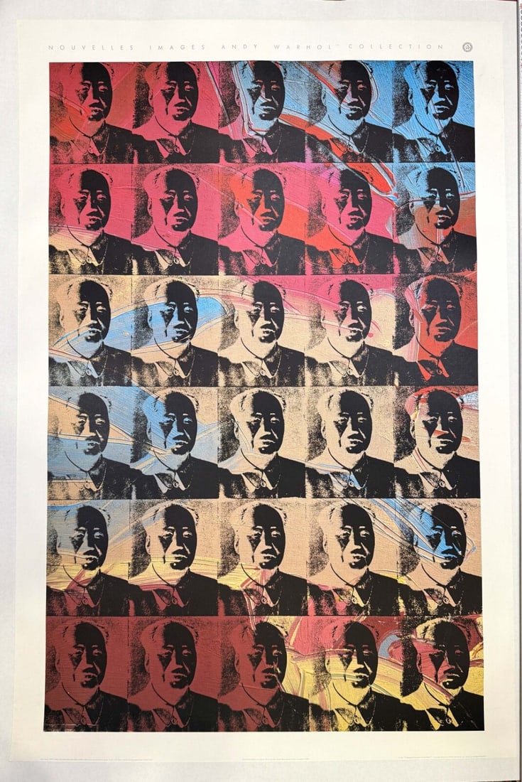 Warhol Rare Pop Art Andy Warhol 30 Small Mao'S 1990 Nouvelles Images Estate (1 of 8)